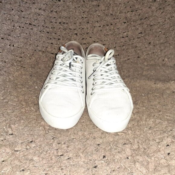 BLACKSTONE NL-49-White/Silver Nubuck/Patent Leather Sneakers-Sz 37-Excellent - Picture 3 of 8